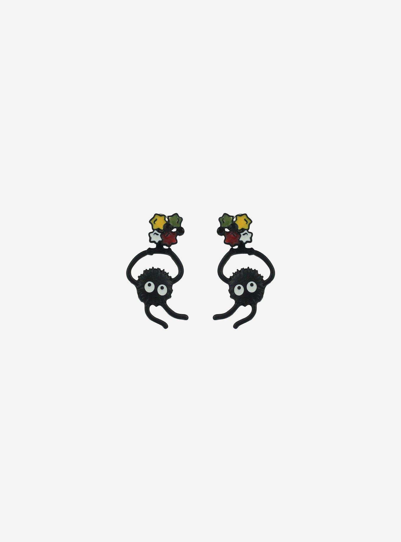 Studio Ghibli Spirited Away Soot Sprite Front/Back Earrings, , hi-res