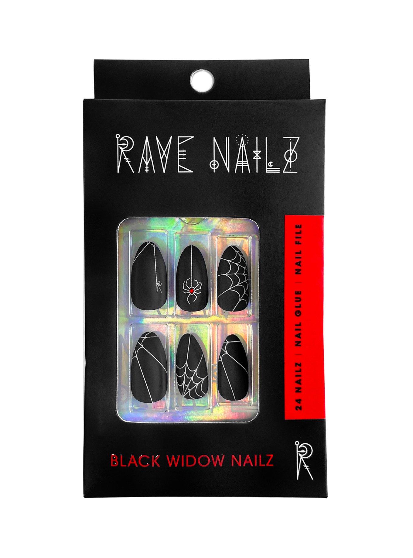 Rave Nailz Black Widow Nailz, , hi-res