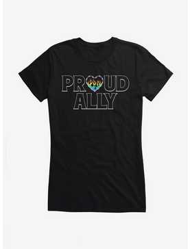 Pride Proud Ally Flames Girls T-Shirt, , hi-res