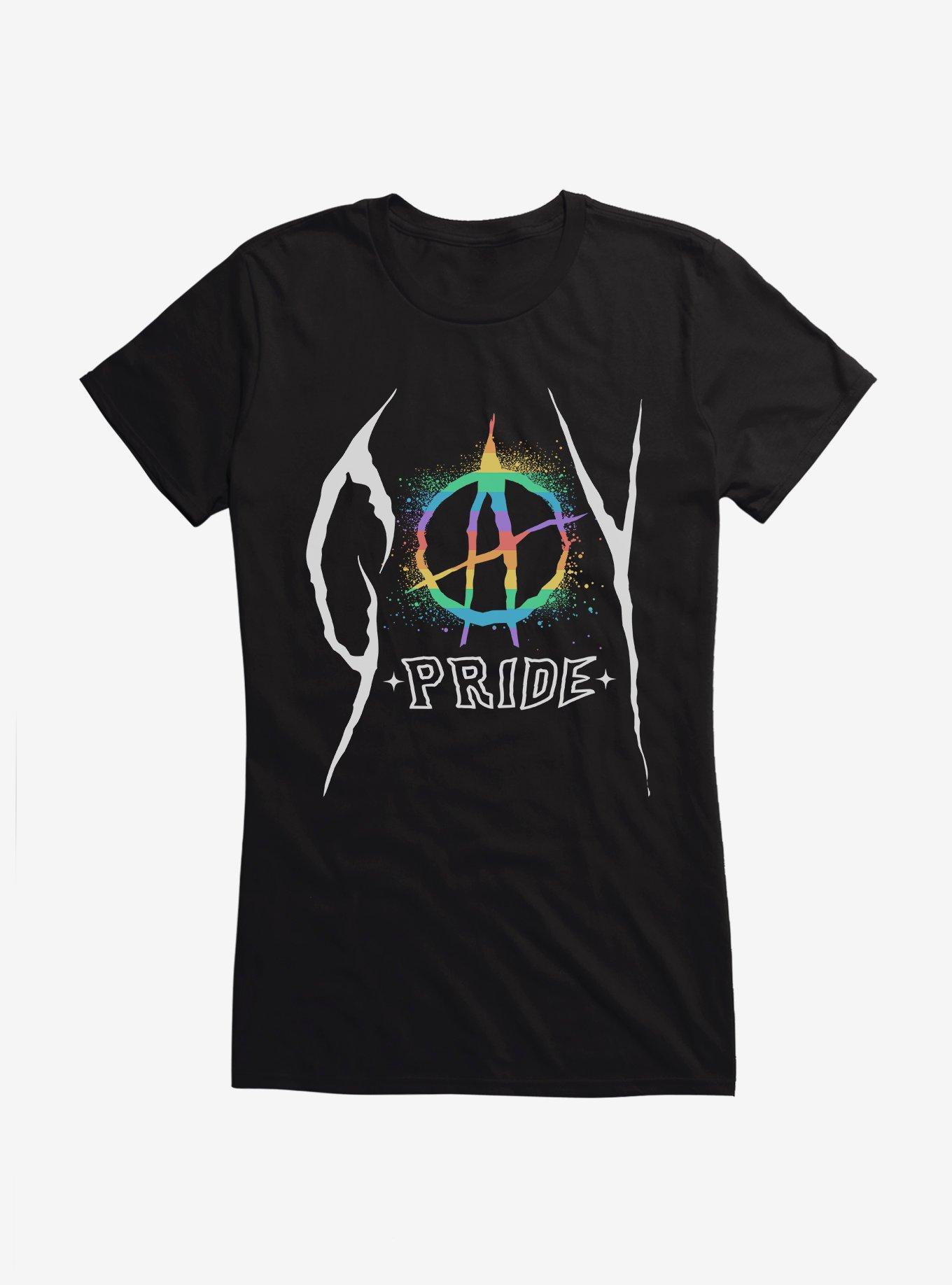 Pride Anarchy Pride Girls T-Shirt, BLACK, hi-res