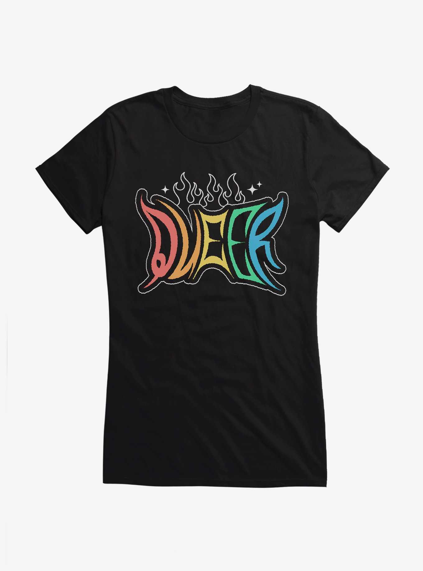 Pride Queer Flames Girls T-Shirt, , hi-res