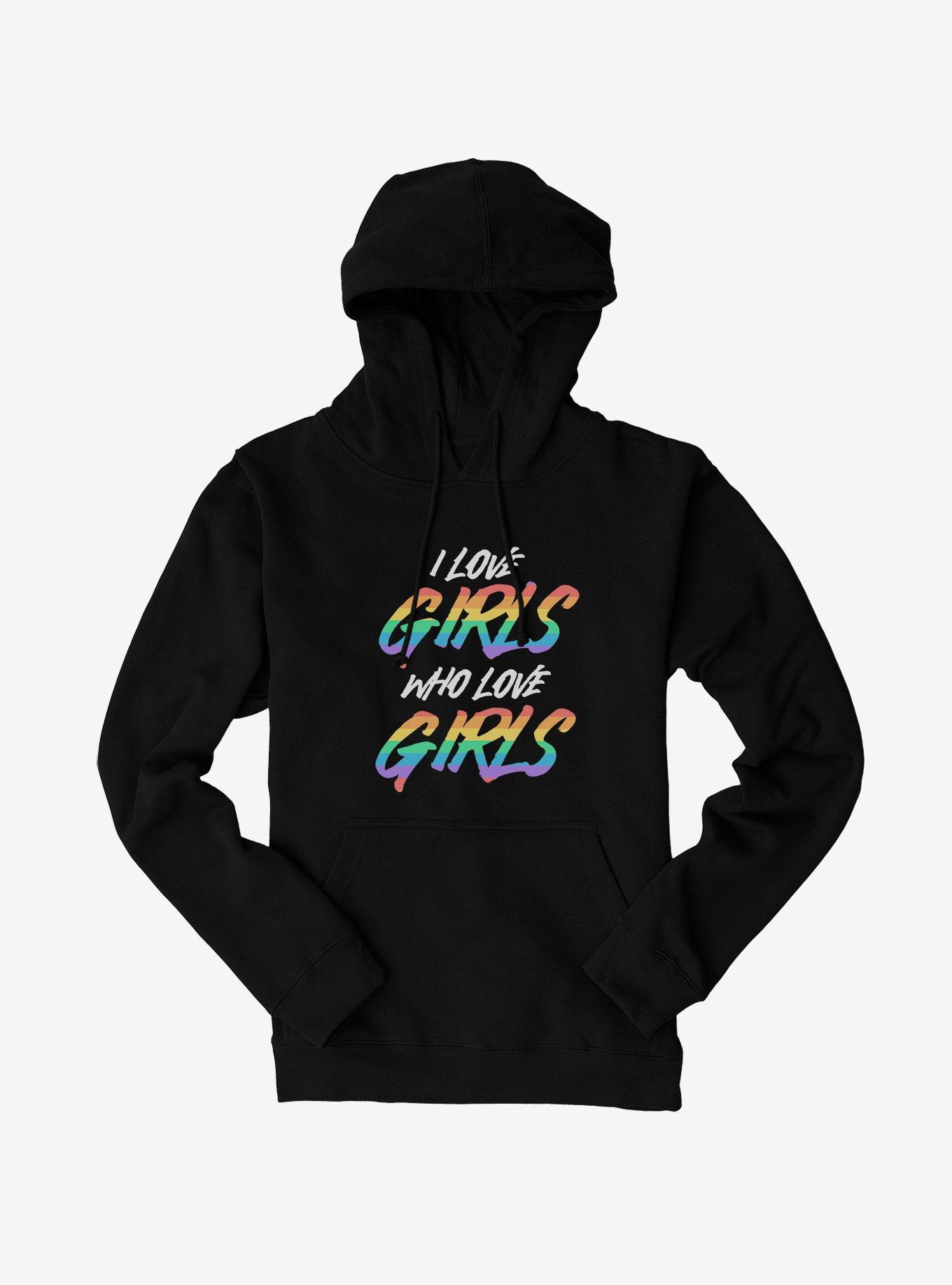 Pride I Love Girls Who Love Girls Hoodie, BLACK, hi-res