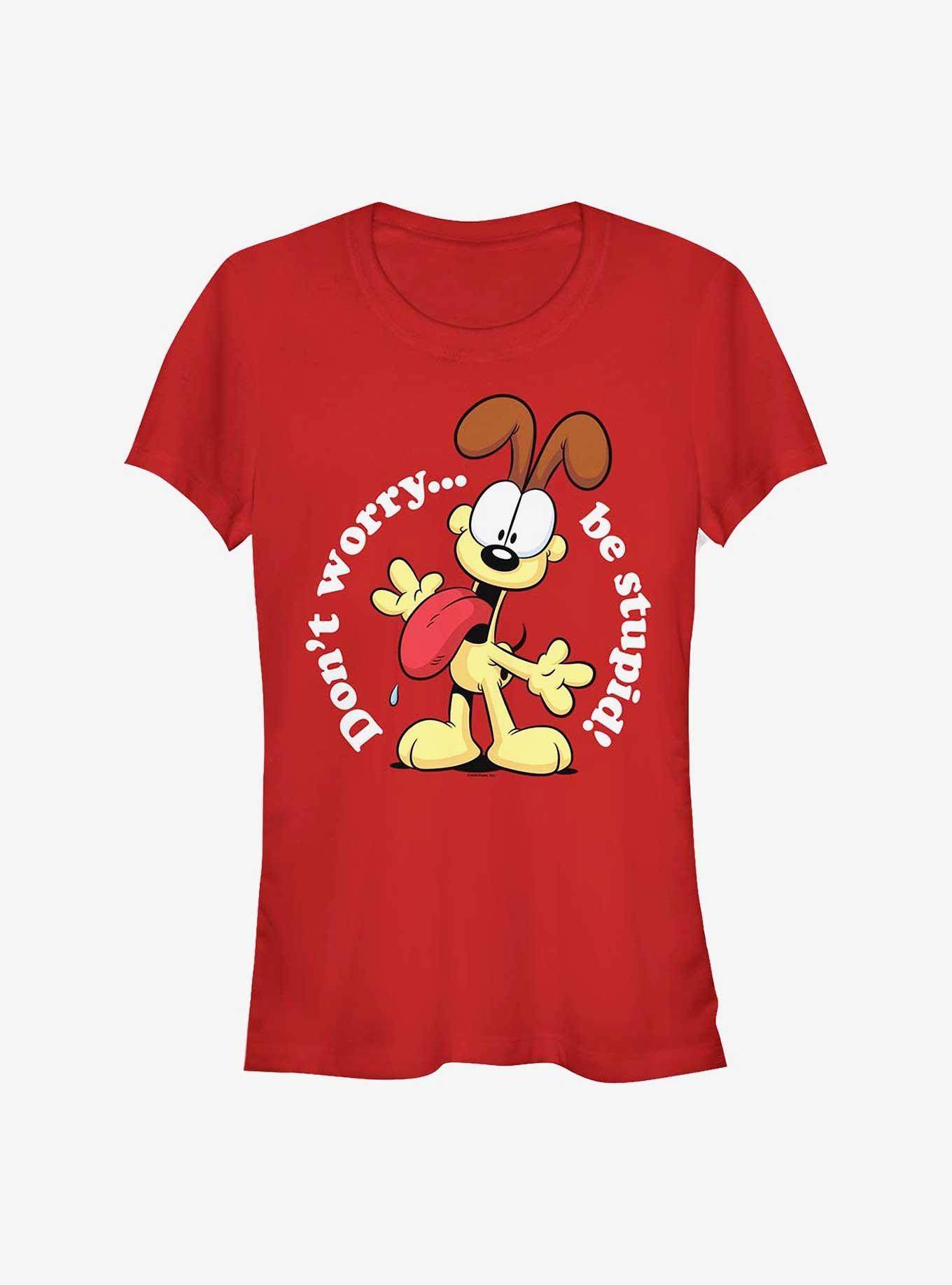Garfield Odie Be Stupid Girls T-Shirt, RED, hi-res