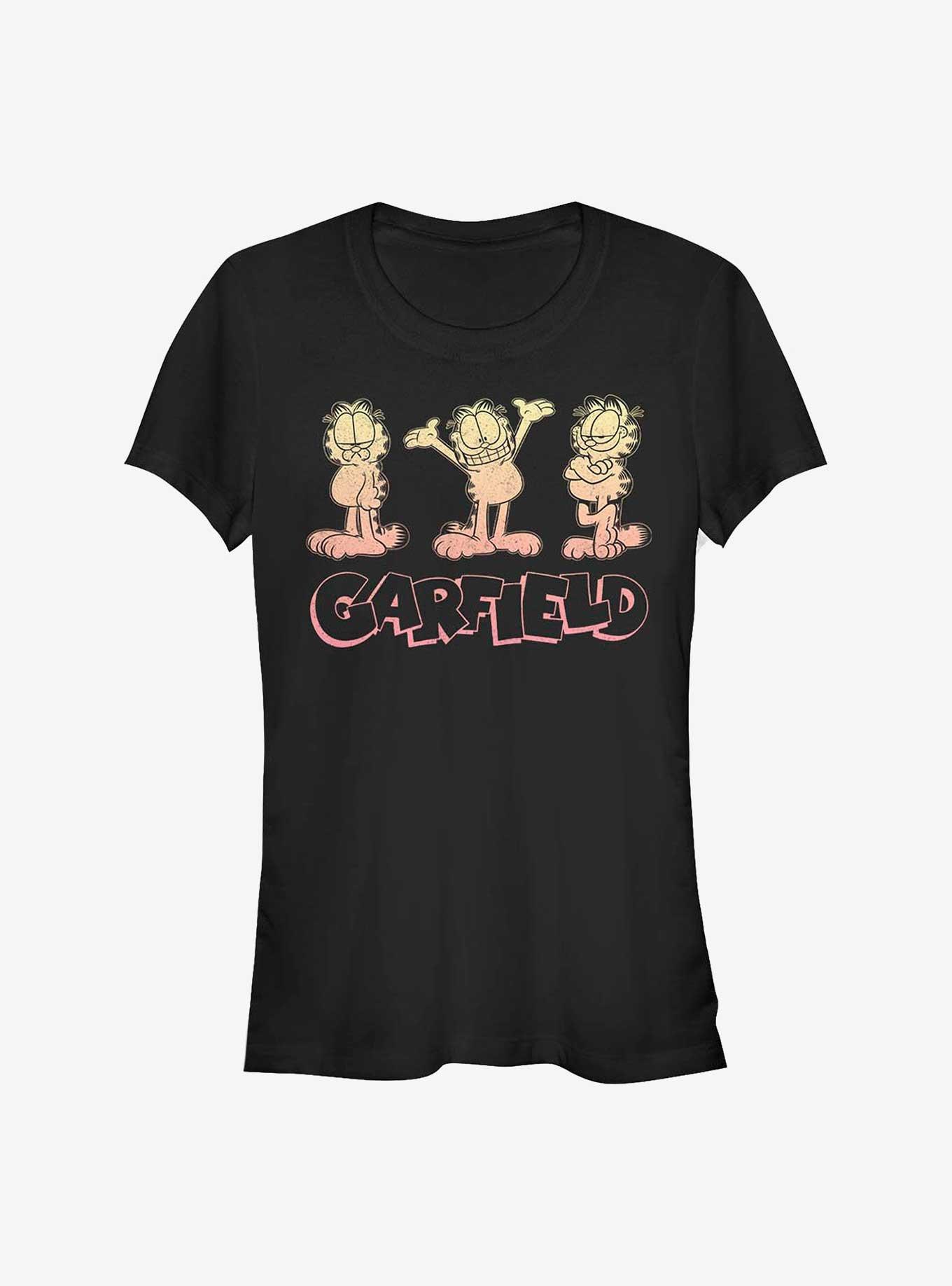 Garfield Triple Garfs Girls T-Shirt, BLACK, hi-res