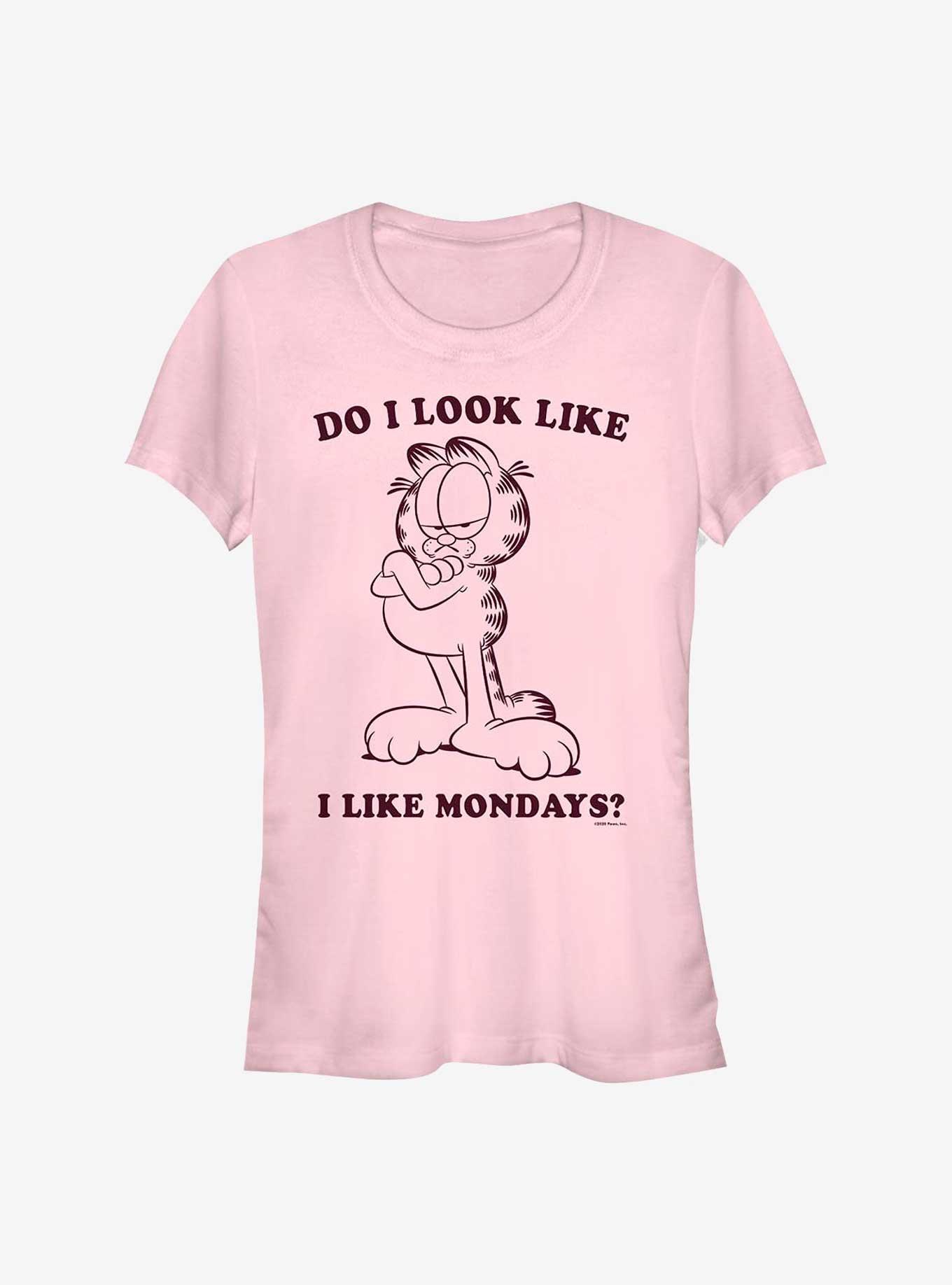 Garfield Do I Look Like I Like Mondays Girls T-Shirt, LIGHT PINK, hi-res