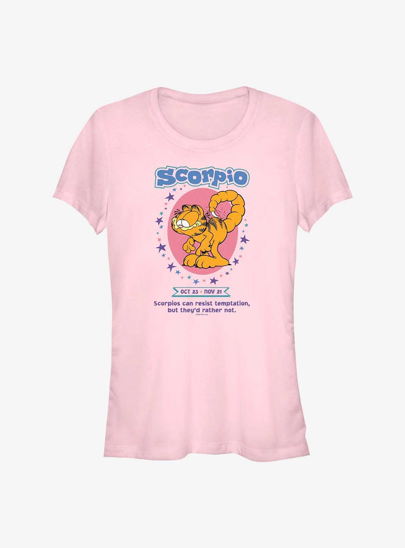 Garfield Scorpio Horoscope Girls T-Shirt, LIGHT PINK, hi-res
