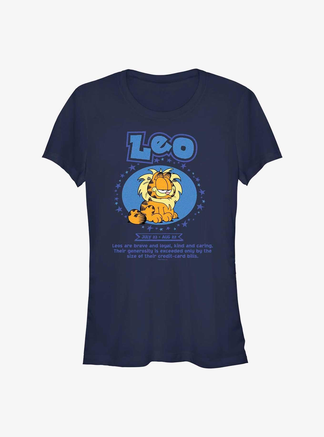 Garfield Leo Horoscope Girls T-Shirt, NAVY, hi-res