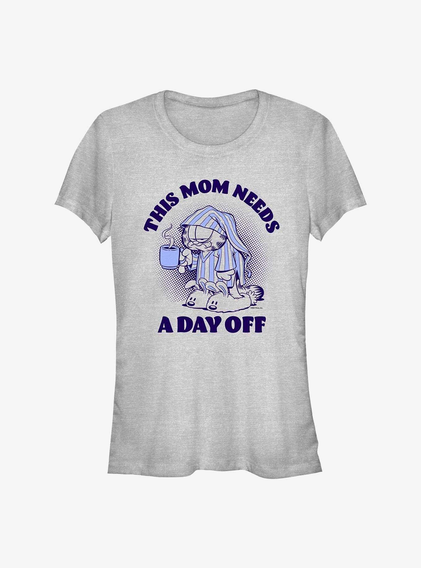 Garfield This Mom Needs A Day Off Girls T-Shirt, ATH HTR, hi-res