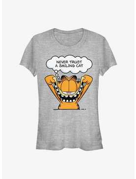 Garfield Never Trust A Smiling Cat Girls T-Shirt, , hi-res