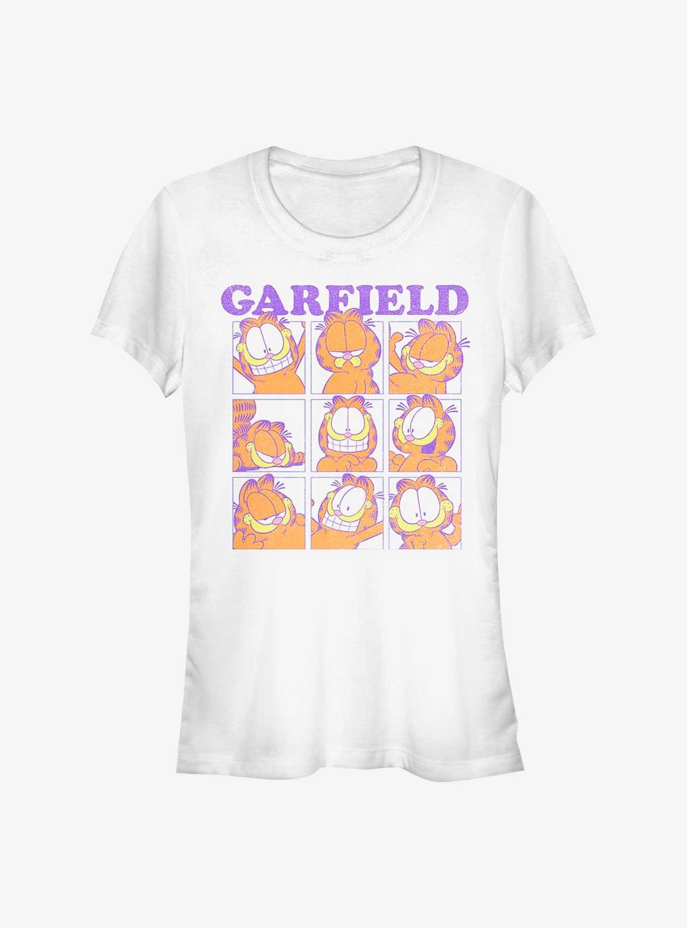 Garfield Many Faces of Garfield Girls T-Shirt, WHITE, hi-res