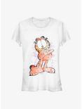 Garfield Watercolor Tabby Girls T-Shirt, WHITE, hi-res