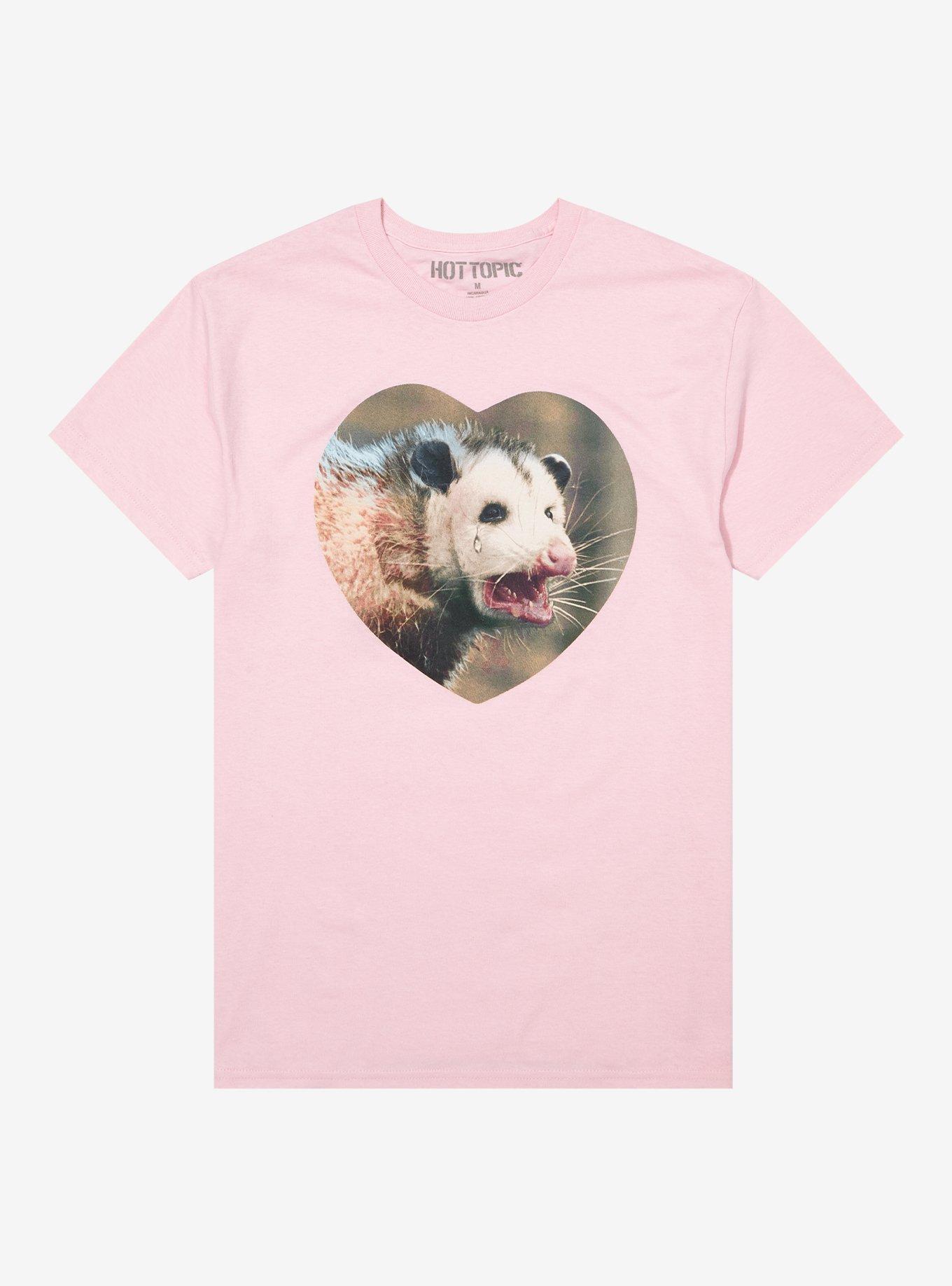 Crying Possum Heart Boyfriend Fit Girls T-Shirt Hot Topic