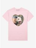 Crying Possum Heart Boyfriend Fit Girls T-Shirt, MULTI, hi-res