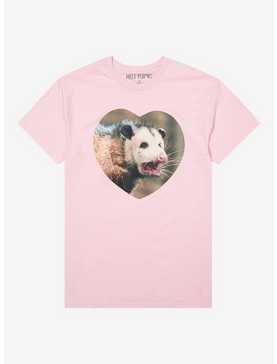 Crying Possum Heart Boyfriend Fit Girls T-Shirt, , hi-res