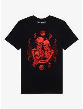 Red Skeleton Embrace Boyfriend Fit Girls T-Shirt, , hi-res