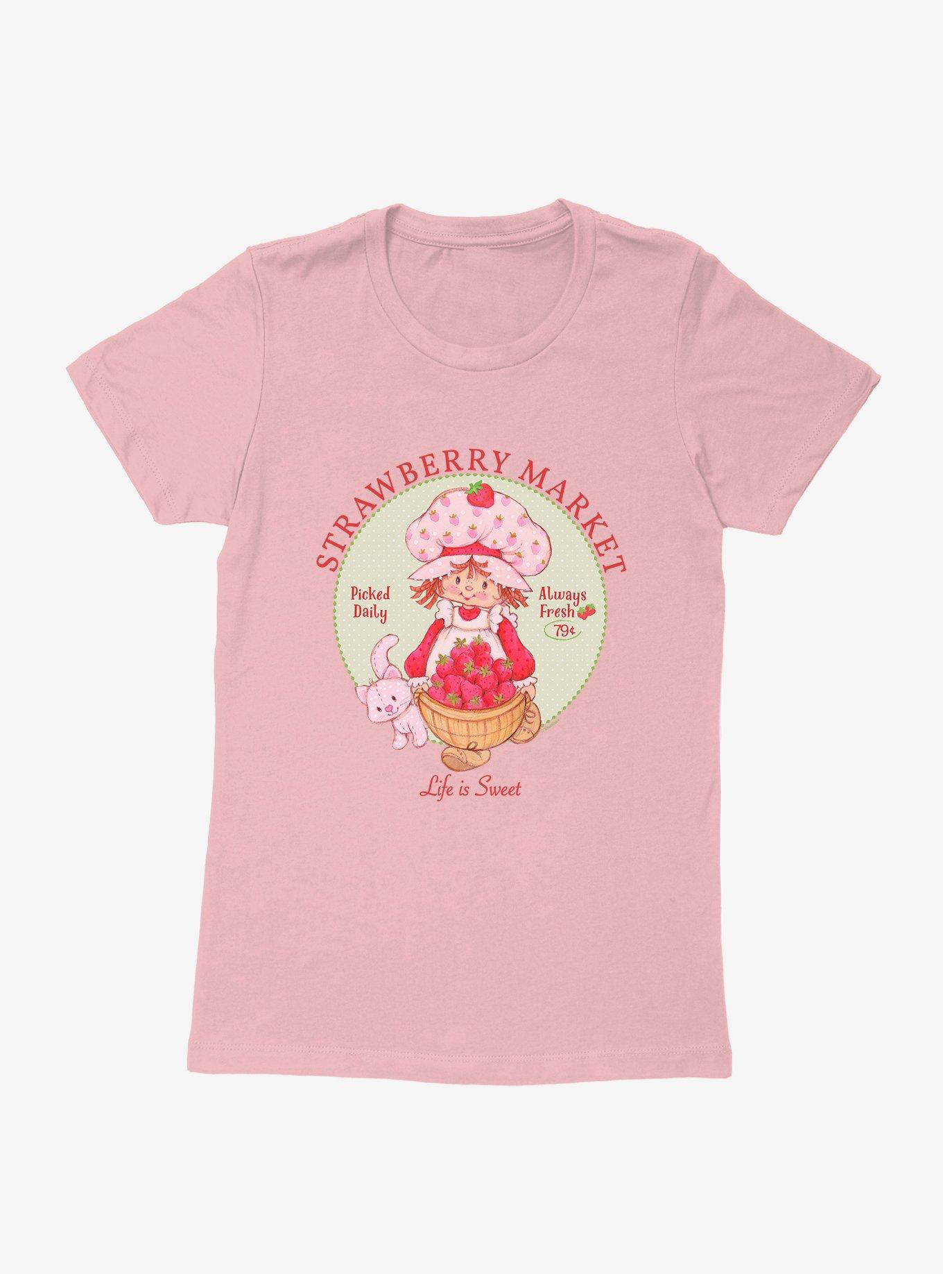 Strawberry Shortcake Strawberry Market Womens T-Shirt, LIGHT PINK, hi-res