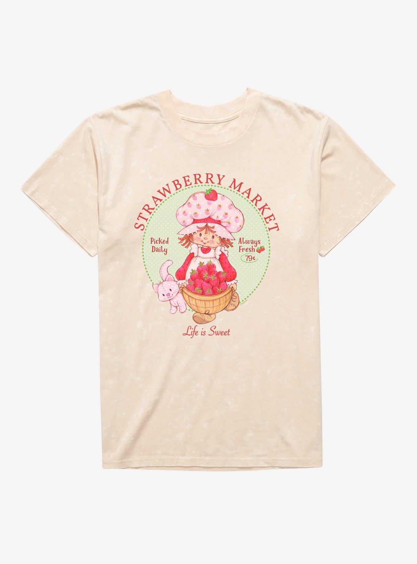 Strawberry Shortcake Strawberry Market Mineral Wash T-Shirt, NATURAL MINERAL WASH, hi-res