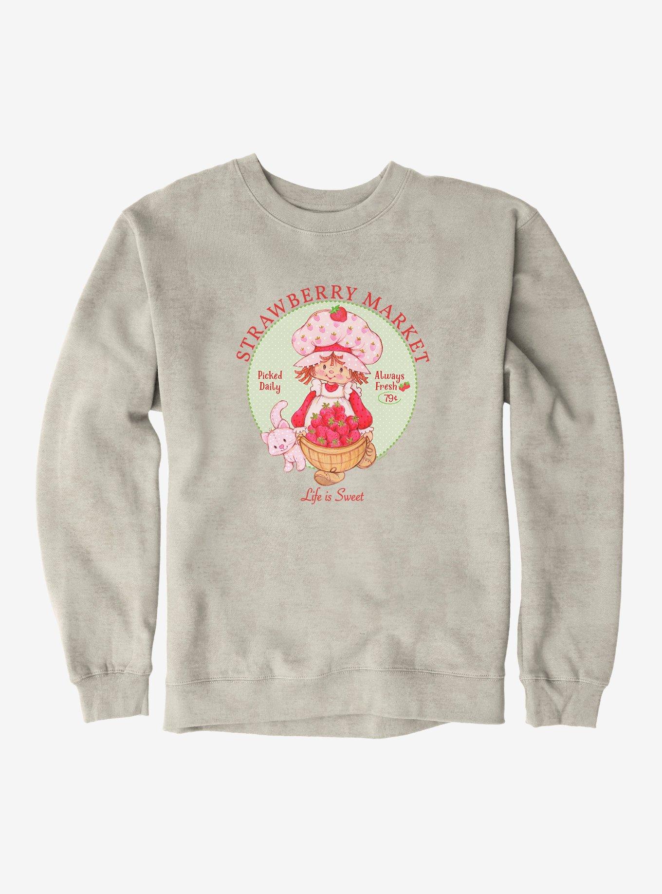 Strawberry Shortcake Strawberry Market Sweatshirt, OATMEAL HEATHER, hi-res