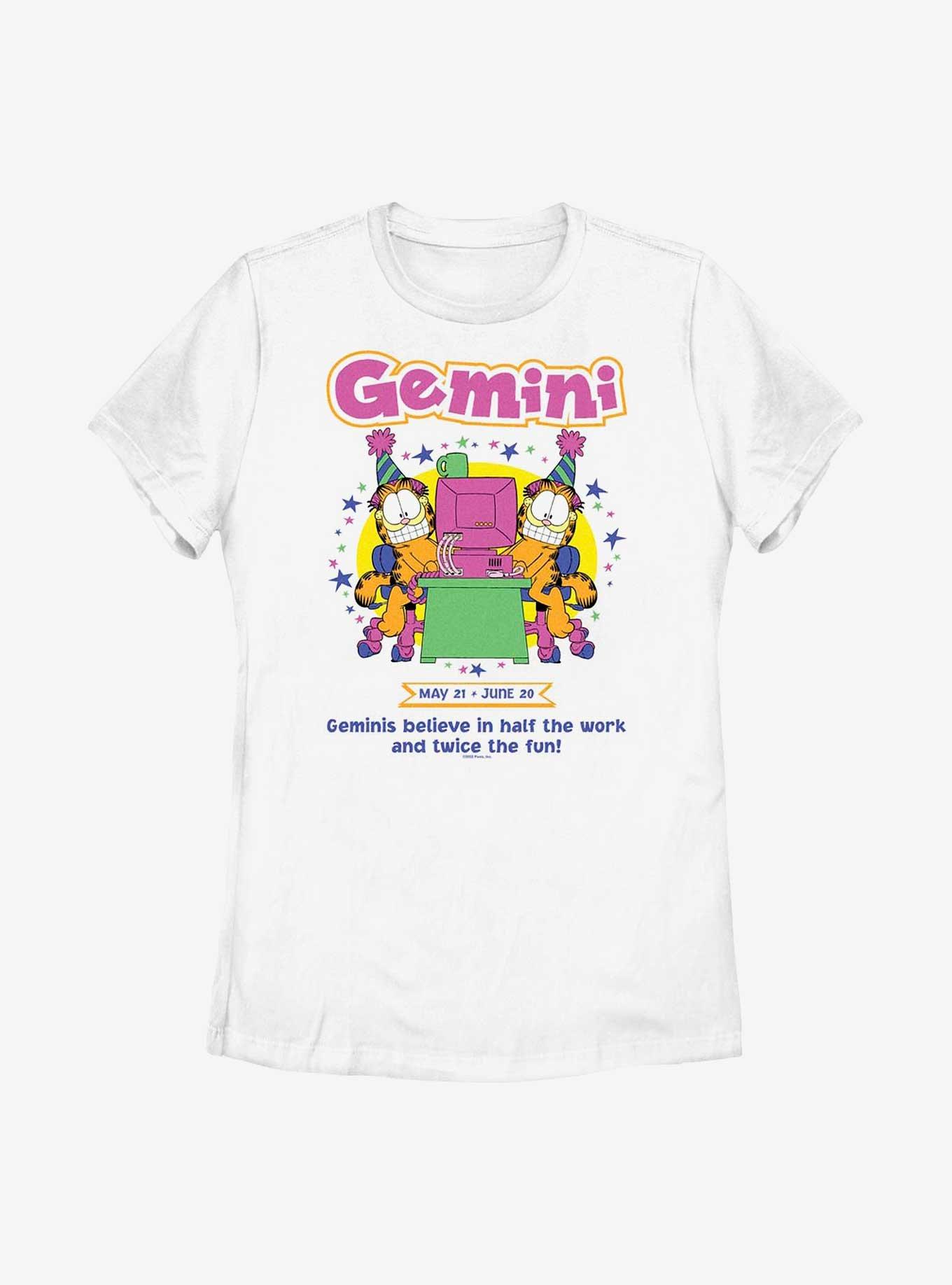 Garfield Gemini Horoscope Women's T-Shirt, WHITE, hi-res