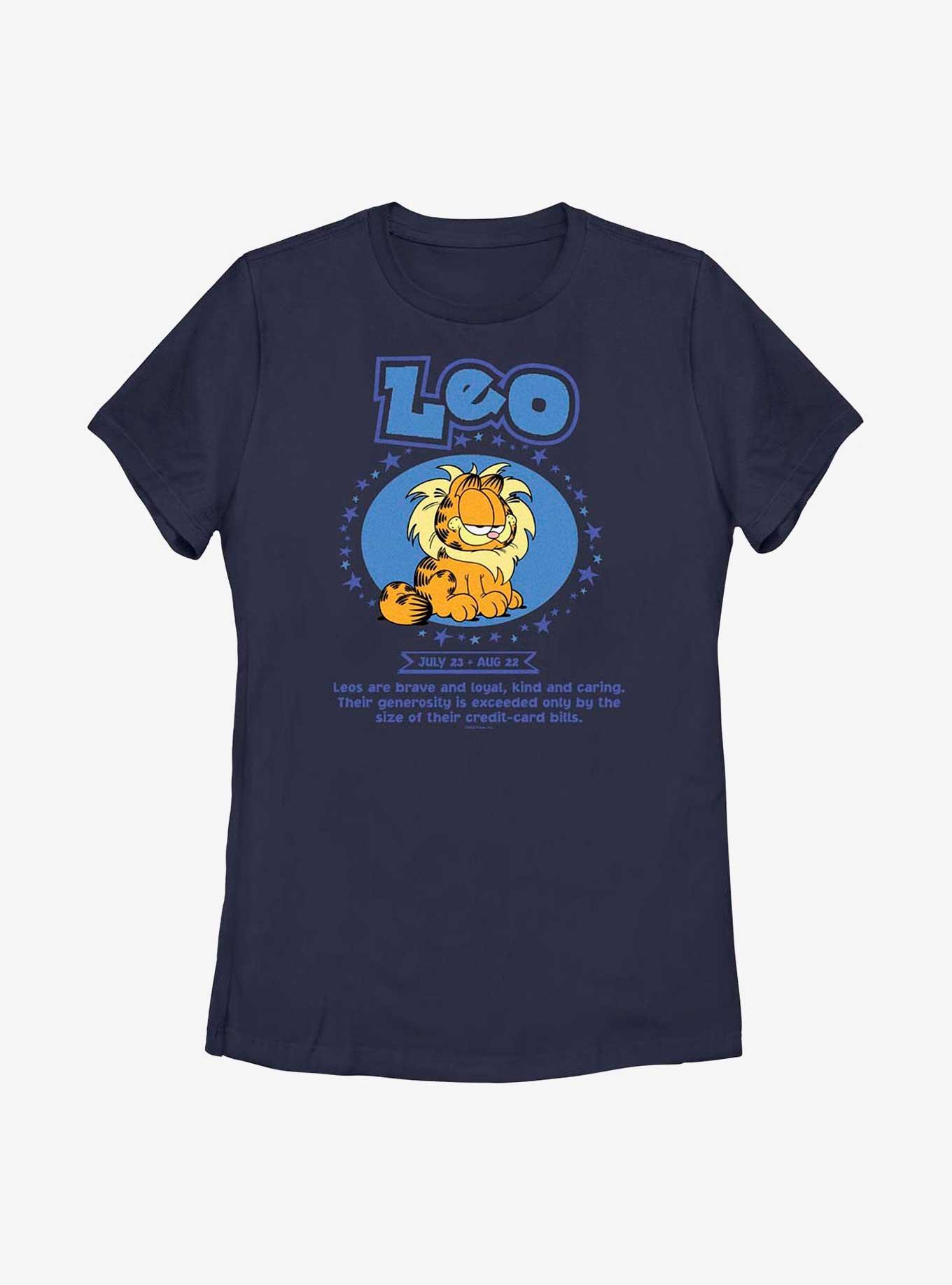 Garfield Leo Horoscope Women's T-Shirt, NAVY, hi-res