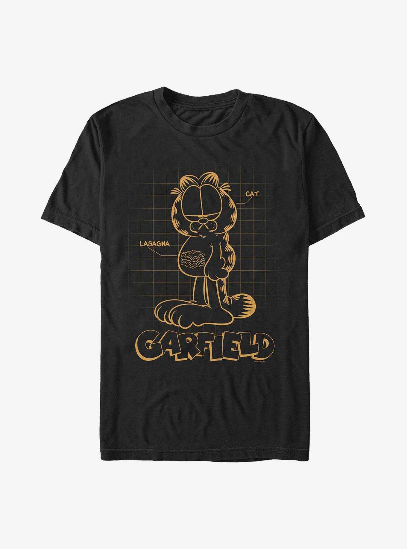 Garfield Cat Schematic T-Shirt, , hi-res