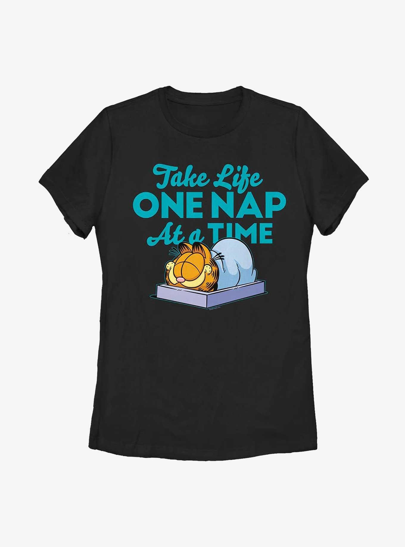 Garfield One Nap At A Time Women's T-Shirt, BLACK, hi-res