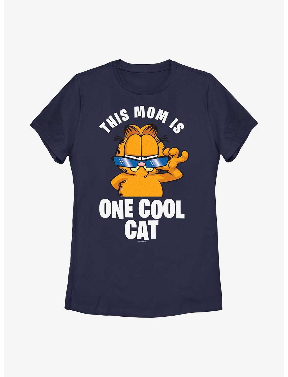Garfield This Mom Is One Cool Cat Women's T-Shirt, NAVY, hi-res