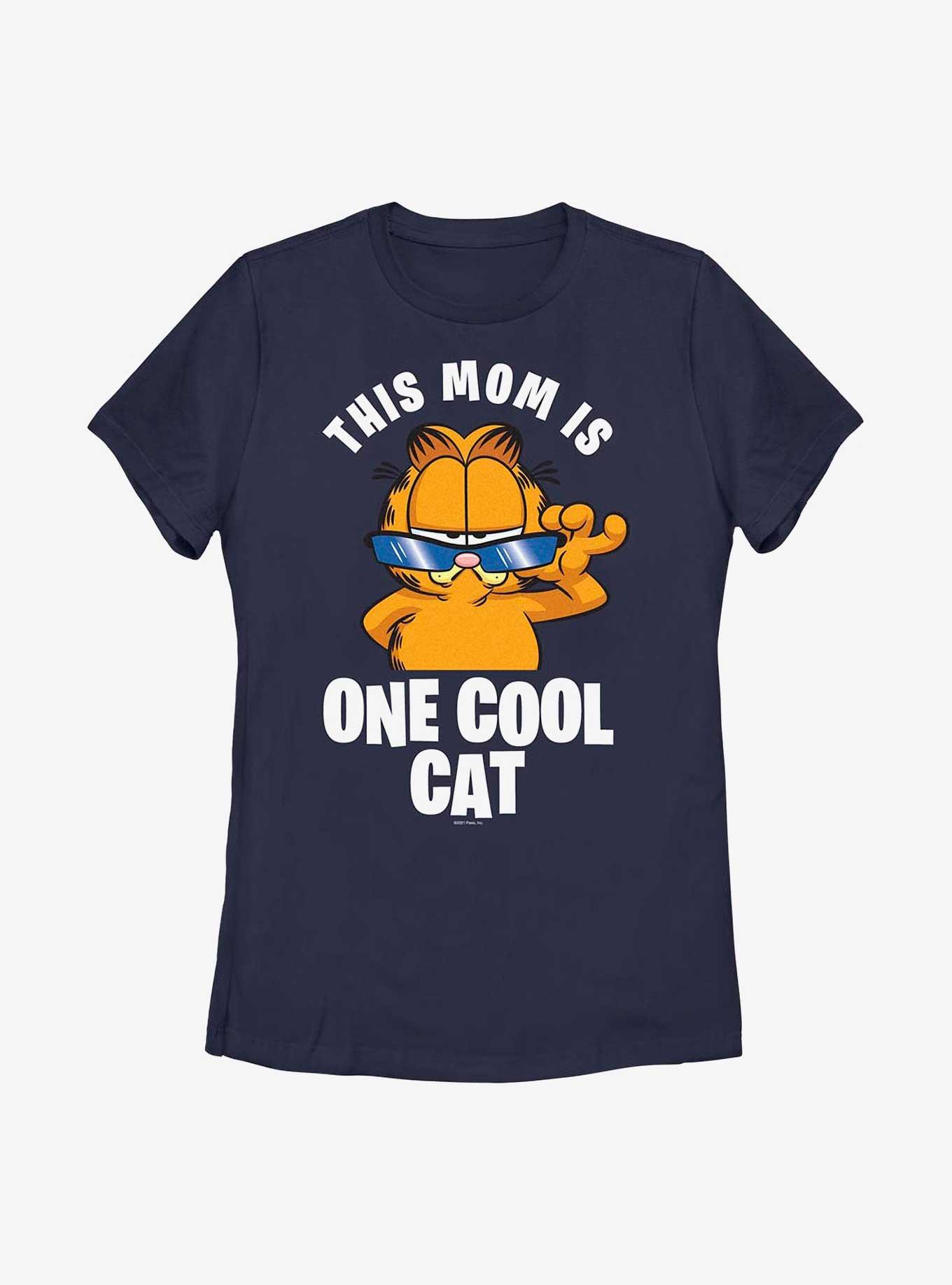 Garfield This Mom Is One Cool Cat Women's T-Shirt, NAVY, hi-res