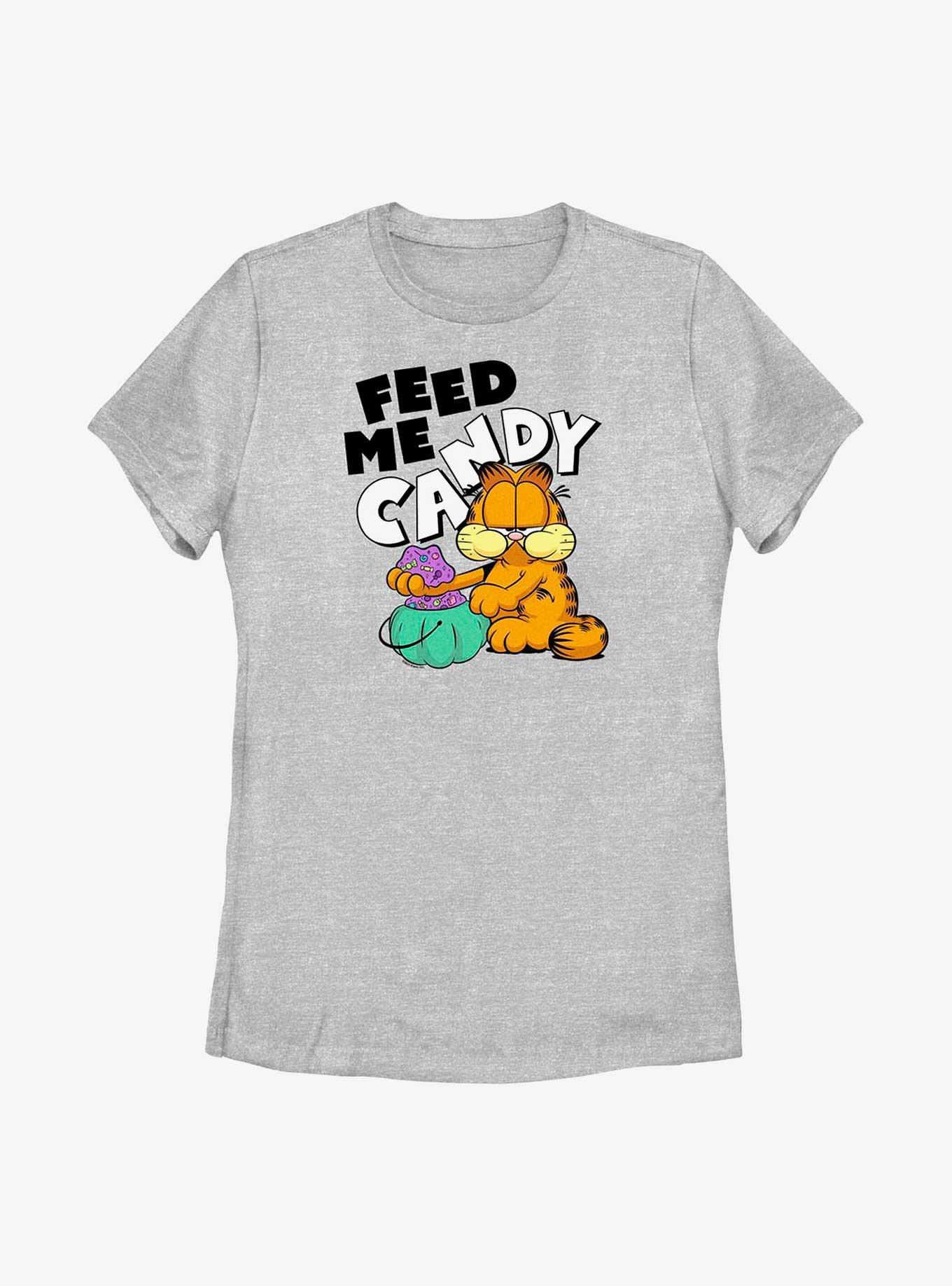 Garfield Feed Me Candy Women's T-Shirt, ATH HTR, hi-res
