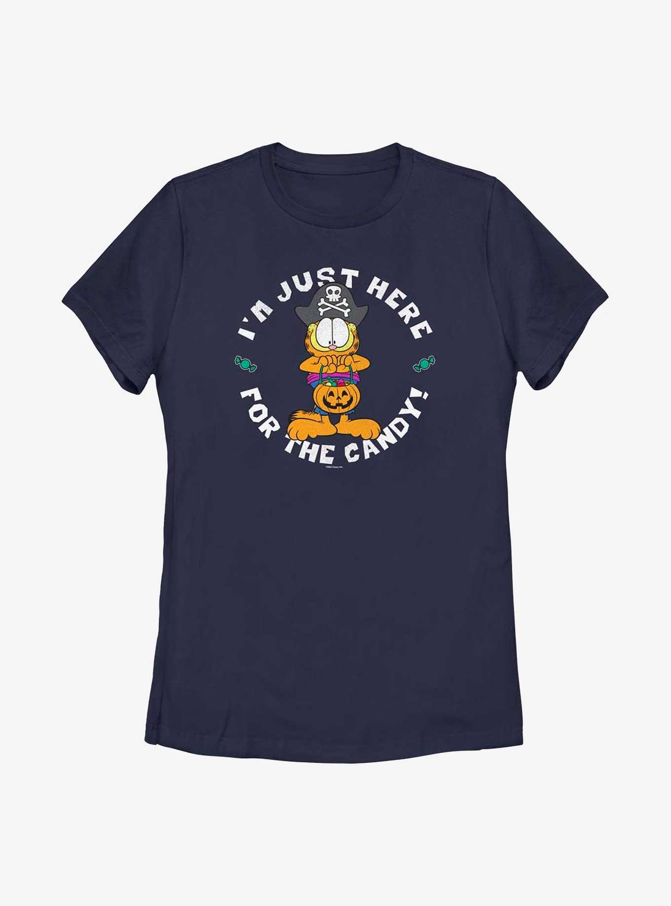 Garfield Here For Candy Women's T-Shirt, NAVY, hi-res