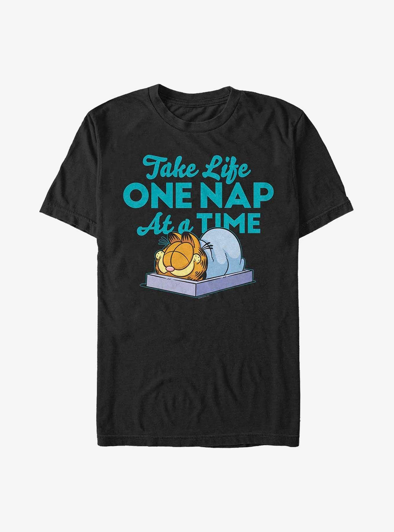 Garfield One Nap At A Time T-Shirt, BLACK, hi-res