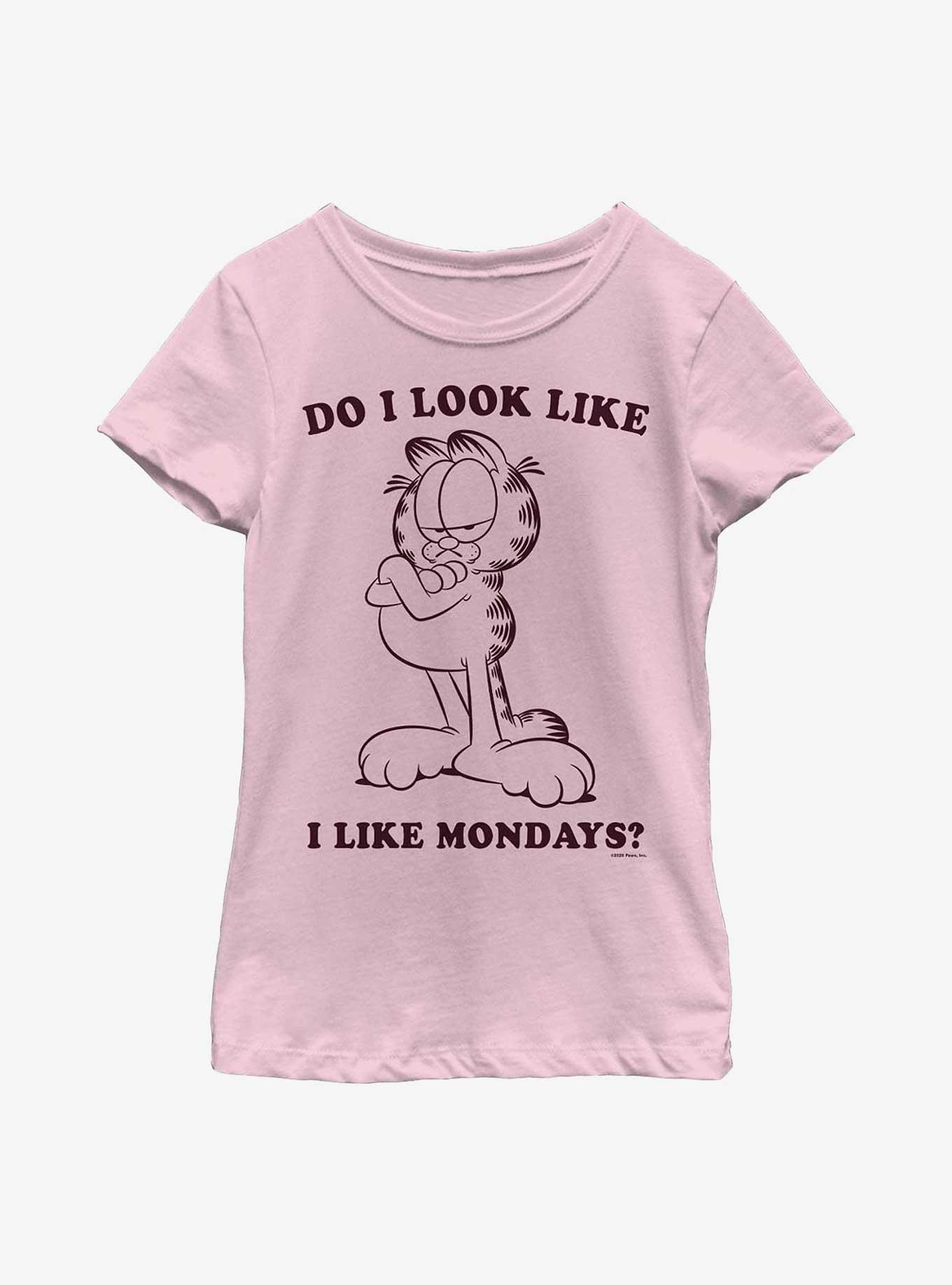 Garfield Do I Look Like I Like Mondays Youth Girl's T-Shirt, , hi-res