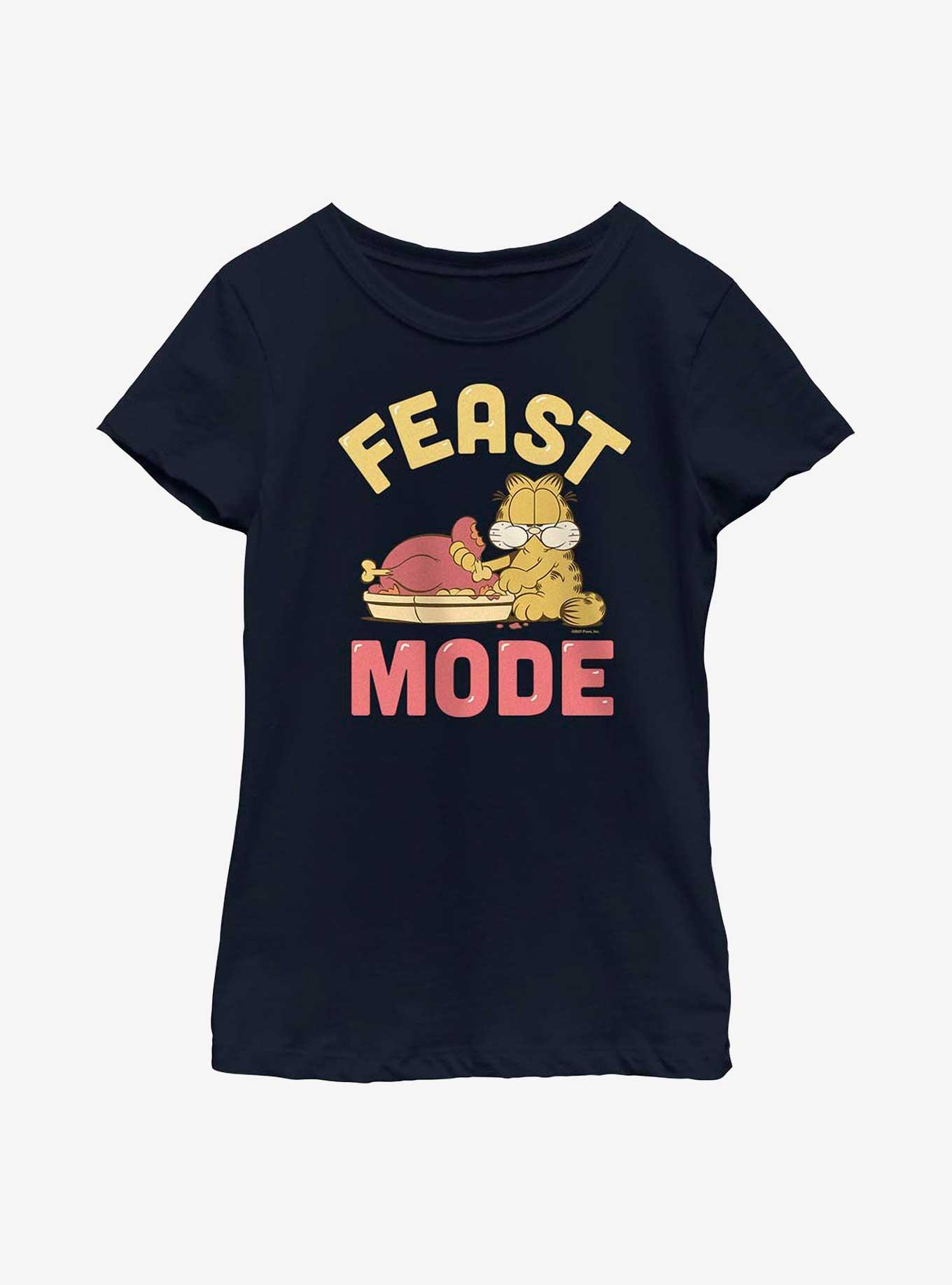 Garfield Feast Mode Youth Girl's T-Shirt, , hi-res