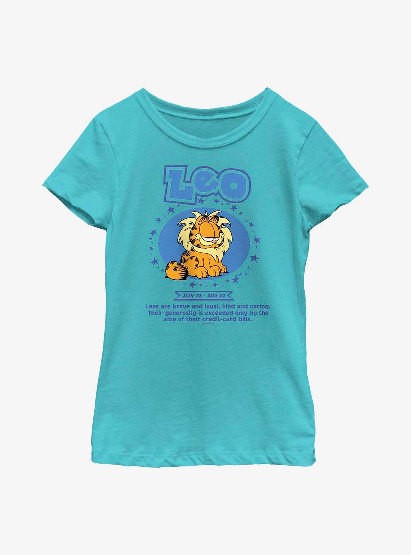 Garfield Leo Horoscope Youth Girl's T-Shirt, , hi-res