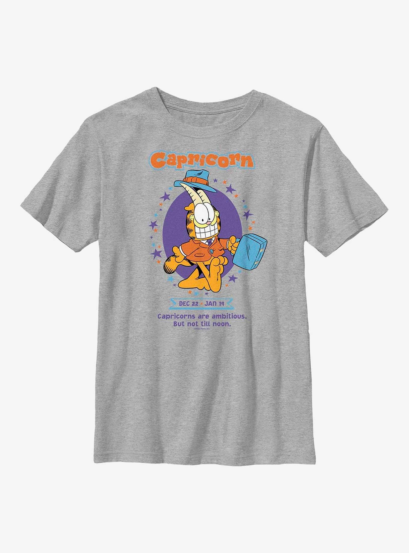 Garfield Capricorn Horoscope Youth T-Shirt, ATH HTR, hi-res