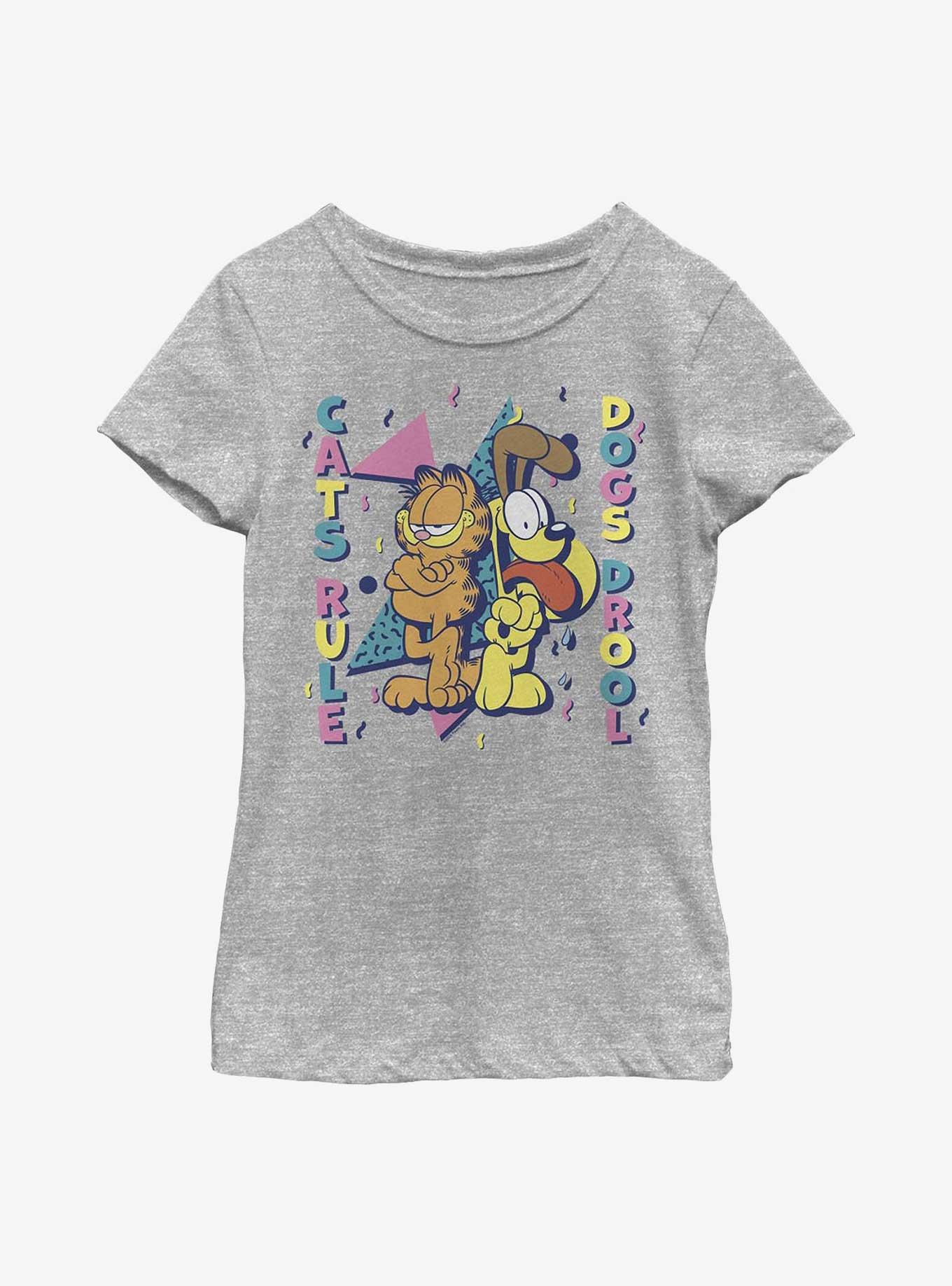 Garfield Cats Rule Youth Girl's T-Shirt, ATH HTR, hi-res