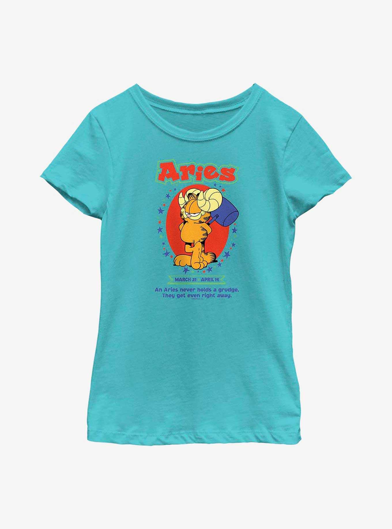 Garfield Aries Horoscope Youth Girl's T-Shirt, , hi-res
