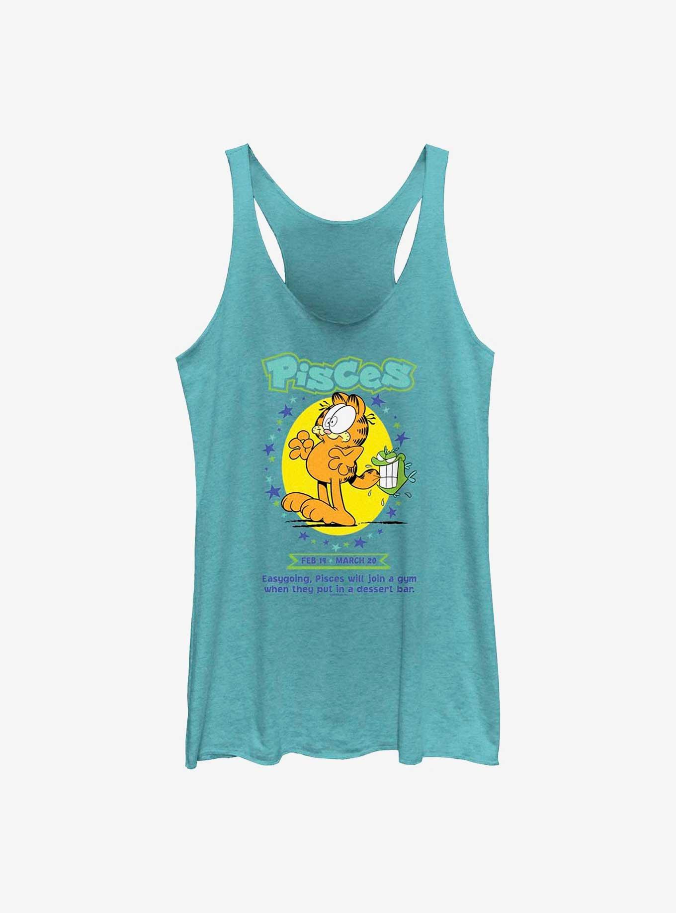 Garfield Pisces Horoscope Womens Tank Top, TAHI BLUE, hi-res