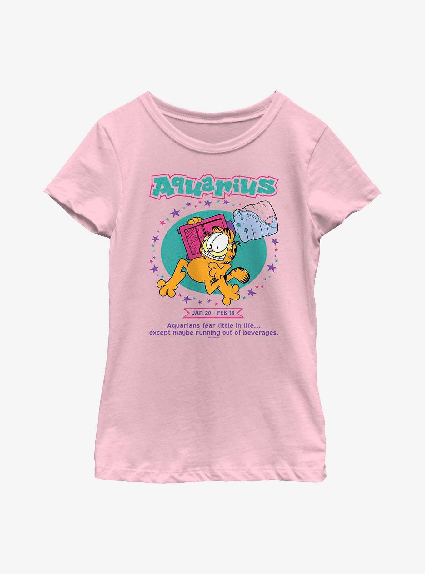 Garfield Aquarius Horoscope Youth Girl's T-Shirt, , hi-res
