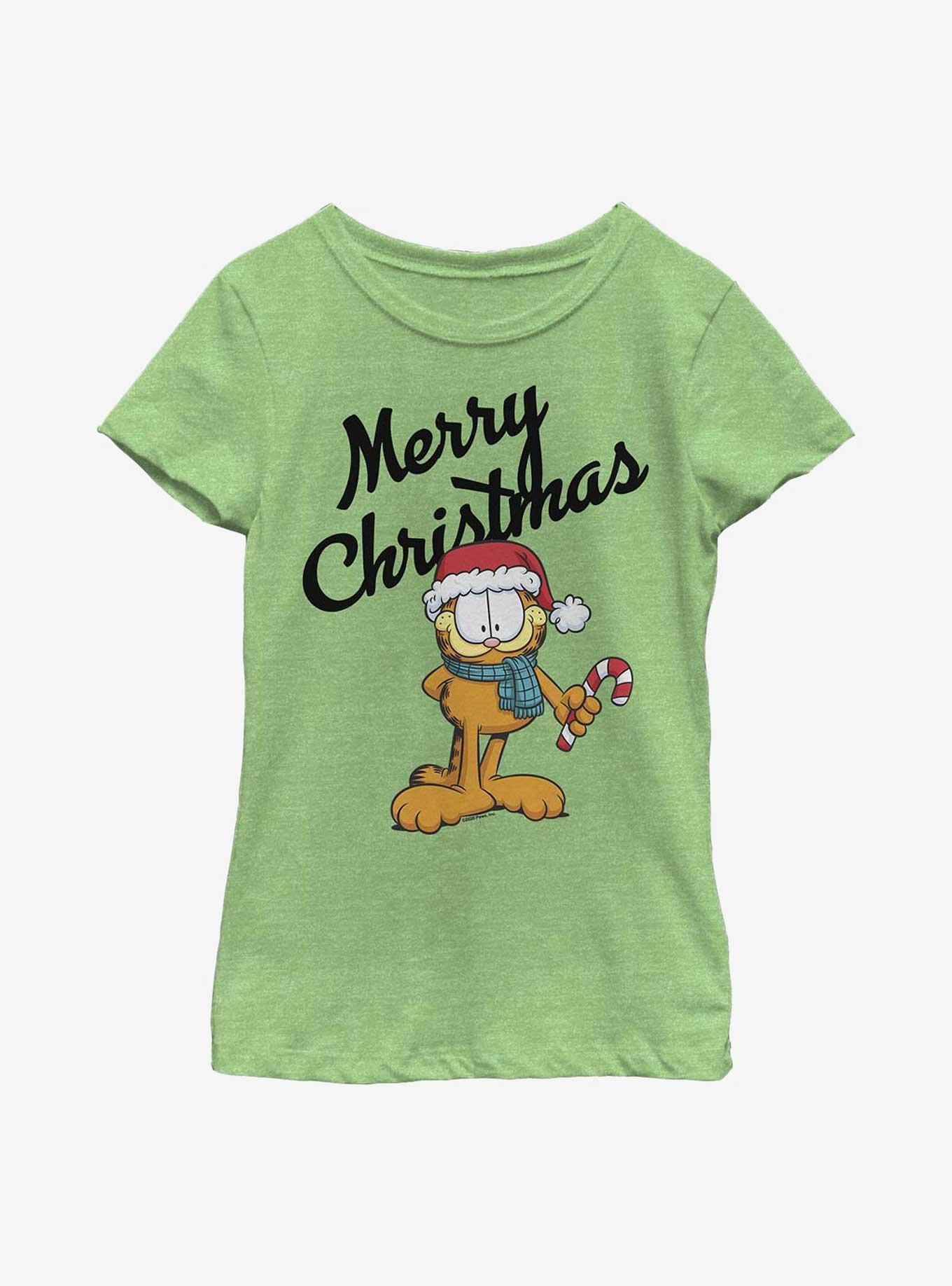 Garfield Merry Christmas Youth Girl's T-Shirt, , hi-res