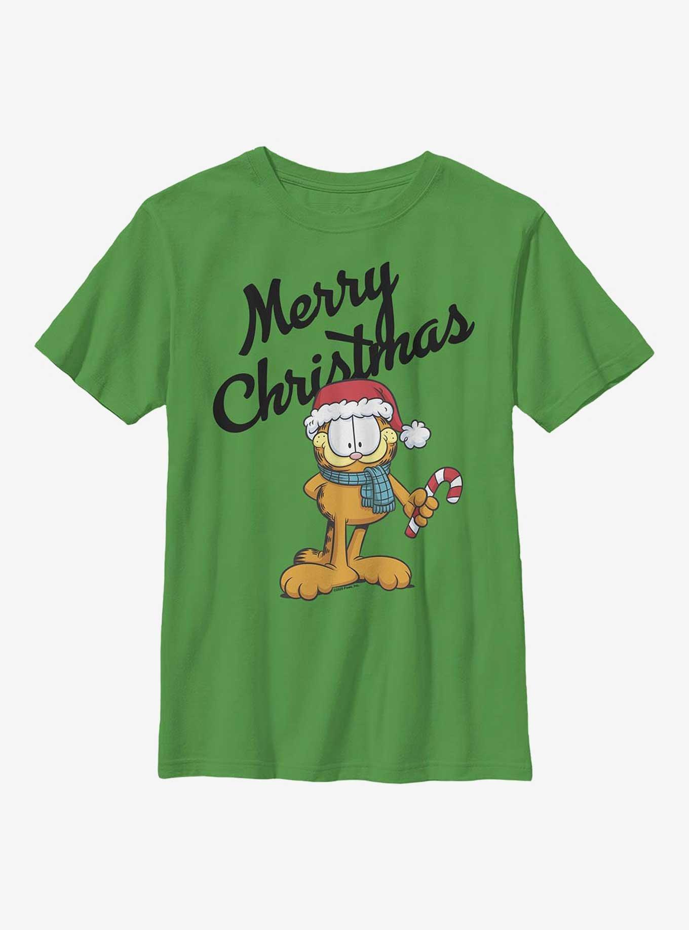 Garfield Merry Christmas Youth T-Shirt, KELLY, hi-res