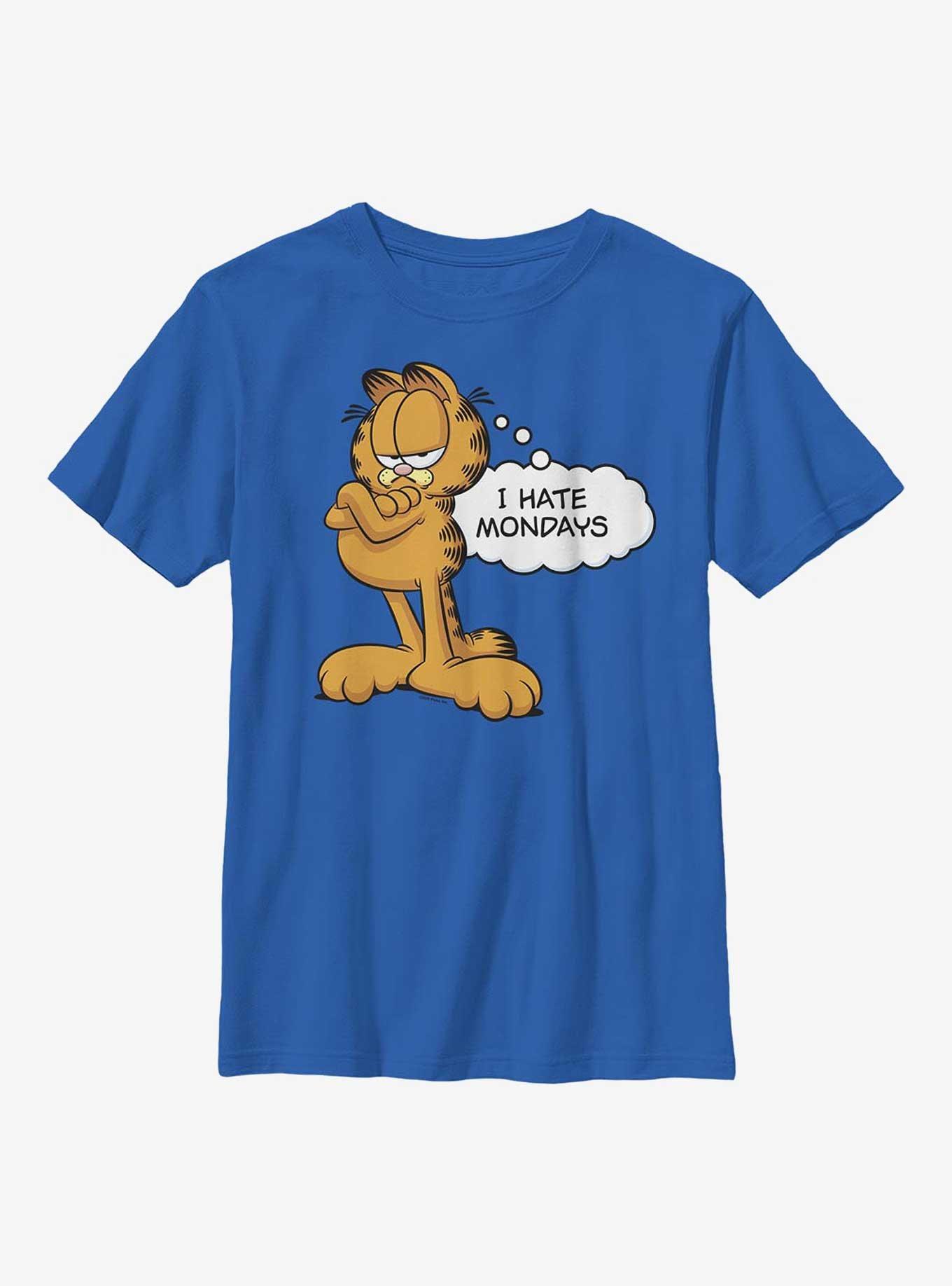 Garfield I Hate Mondays Youth T-Shirt, ROYAL, hi-res