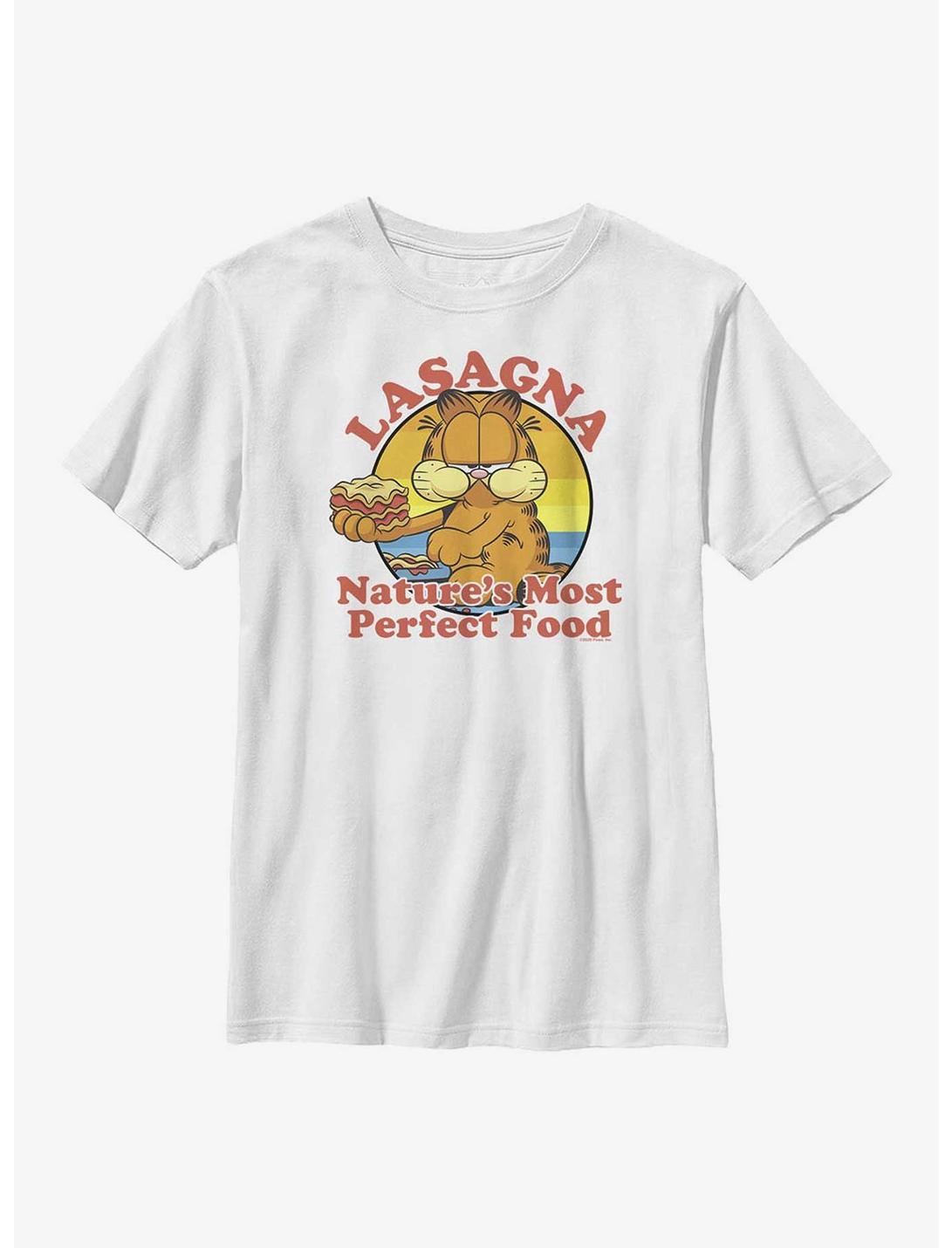 Garfield Lasagna Nature's Best Youth T-Shirt, WHITE, hi-res