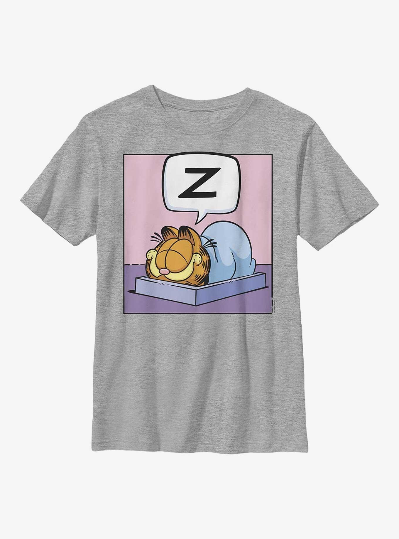 Garfield Sleepy Cat Youth T-Shirt, ATH HTR, hi-res