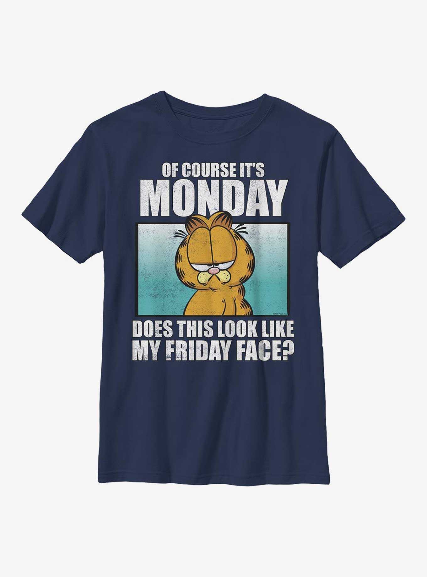 Garfield Monday Meme Youth T-Shirt, , hi-res