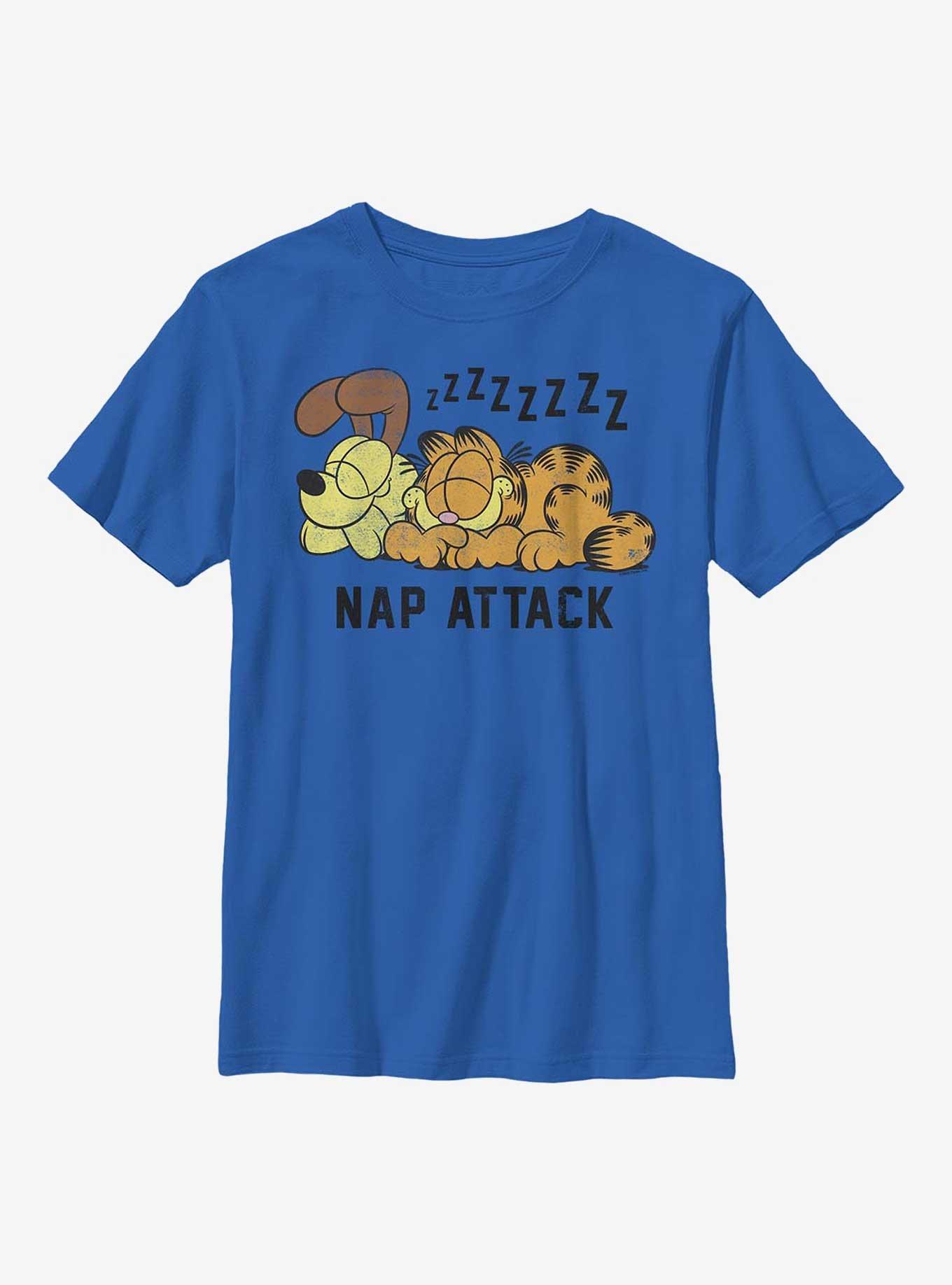 Garfield and Odie Nap Attack Youth T-Shirt, ROYAL, hi-res