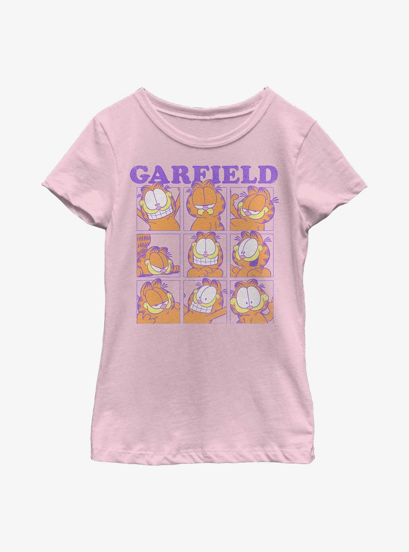 Garfield Many Faces of Garfield Youth Girl's T-Shirt, , hi-res