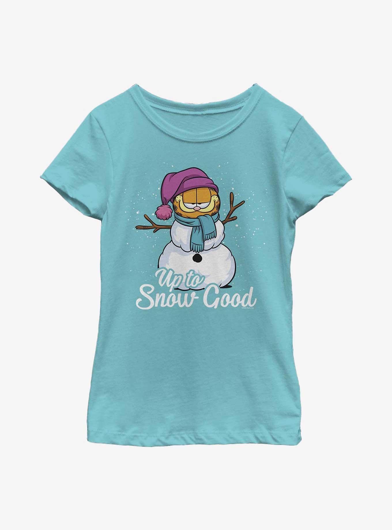 Garfield Up To Snow Good Youth Girl's T-Shirt, TAHI BLUE, hi-res