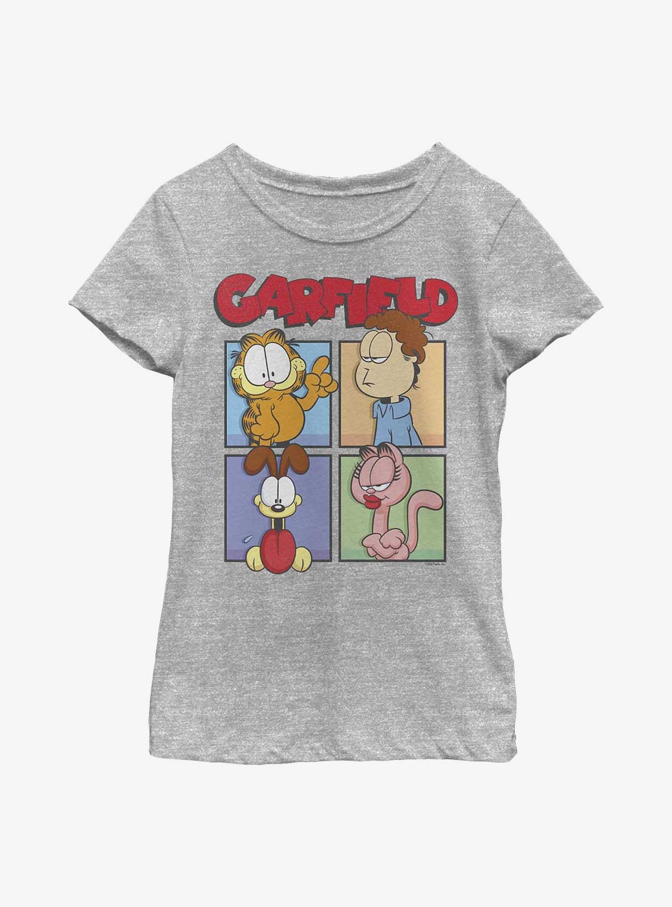 Garfield Jon Odie and Arlene Youth Girl's T-Shirt, ATH HTR, hi-res