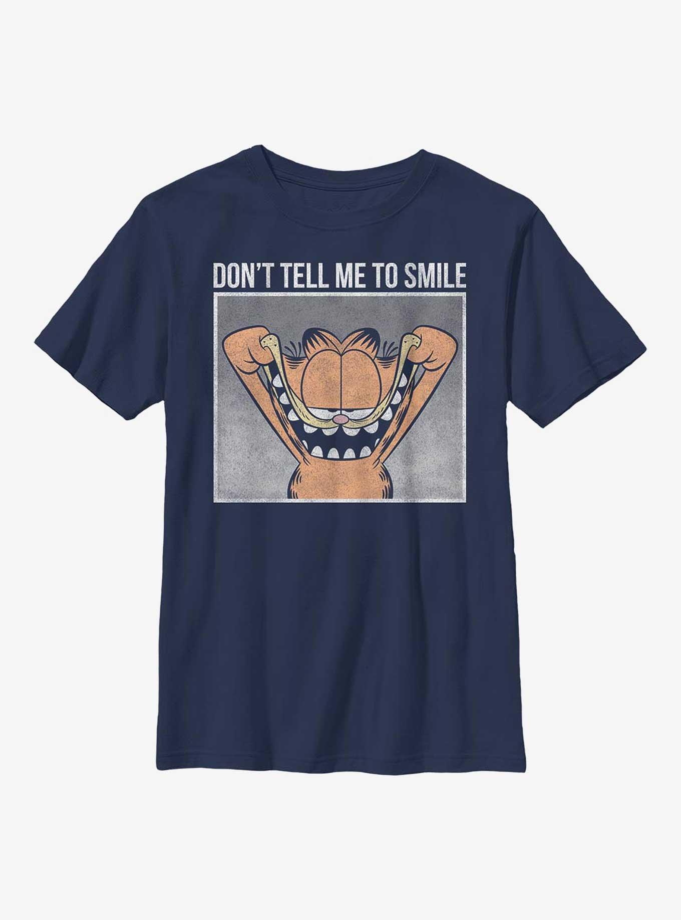 Garfield Don't Tell Me To Smile Youth T-Shirt, , hi-res